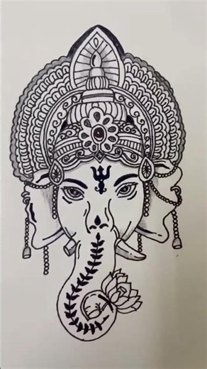 🐘Lord Vinayagar Drawing✨Hope you like my art!🎨#Vinayagar #sksketchbookart #Drawing #Sketch #Art #art