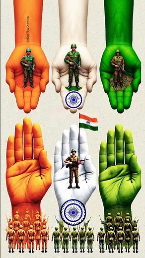 HOW TO MAKE Indian Flag with HAND MOVEMENTS 😍 Independence Day DIY! #ShortsIndia #shorts