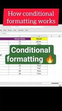 how conditional formatting works#excel #exceltips #conditionalformatting