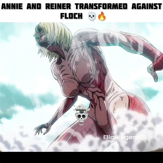 annie and reiner transform against floch forster ☠️🔥#aot #titan