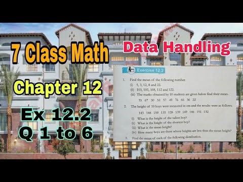 Class 7 Math Chapter 12 Exercise 12.2 | Q.1,2,3,4,5,6 | Data Handling |SNC|NBF|math 7|ilmi darasgah