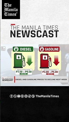 Diesel and gasoline prices to decline next week