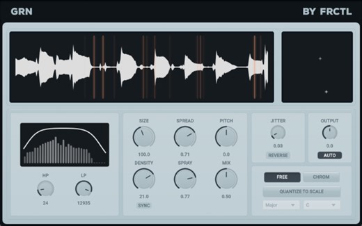 FRCTL releases GRN Granular Effect VST3 Plugin for macOS, Windows and Linux