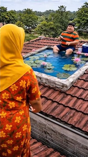 BIKIN KOLAM di ATAS atap rumah🤣
