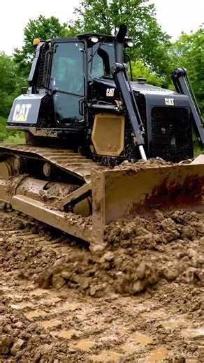 Mud Beast Unleashed! 🚜 Caterpillar D5 Crushing Deep Mud! 💥🔥 #shorts #viral #bulldozer