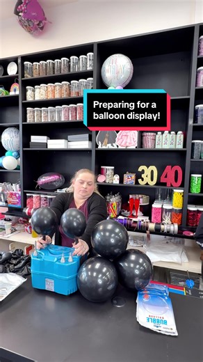Behind the scenes ✨ Preparing sleek black balloon clusters for a luxury easel installation. We’ll share the final look soon, but here’s a peek at what goes into creating our balloon displays 🖤 #balloons #balloonshop #miltonkeynes #balloondecor #bletchley