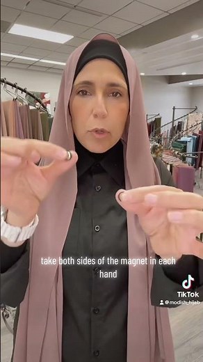 Hijab Magnet tutorial. Hijab tutorial using a magnet. #hijabtutorial #chiffonhijab #hijabmagnet
