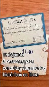 Te compartimos3 recursos para consultar documentos históricos #paleografia #historia #archivos