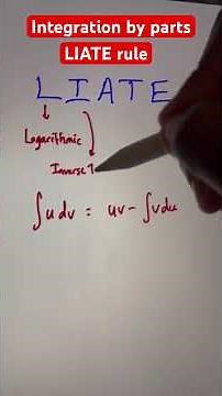 Integration by parts | LIATE rule #mathshorts #integration_by_parts