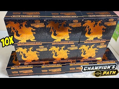 I Pulled Shiny Charizard V!! 10x Pokémon Champion’s Path Elite Trainer Box Opening!