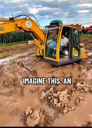 Excavator Stuck in Mud: A Heavy Machinery Challenge
