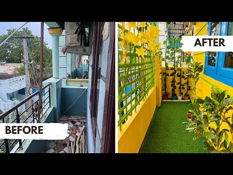 Extremely Small Balcony Makeover 2023| DIY balcony makeover Ideas| Colourful Balcony Ideas