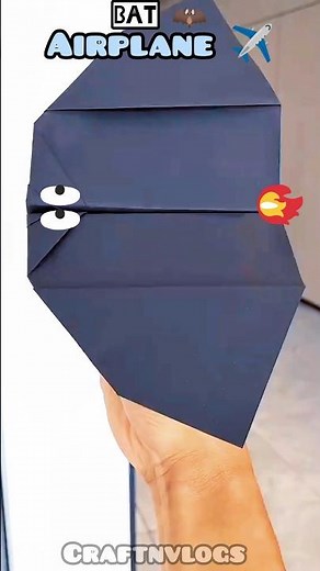 Amazing 😍 PAPER Flapping AIRPLANE ✈️ That Flies like A Bat 🦇 #shorts #craft #diy #plane