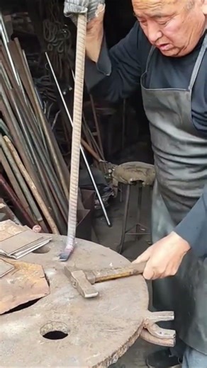 Hot Metal Bending Process in Action