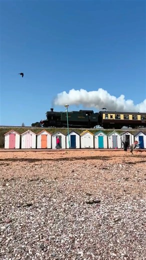 460K views · 10K reactions | A steam train makes its way through the stunning English Riviera in South Devon, offering one of the finest scenic journeys in the country. Thank you to Pilchard Cottage Dawlish for the video - a Georgian holiday cottage on the South Devon coast :) | Exploring GB | Facebook