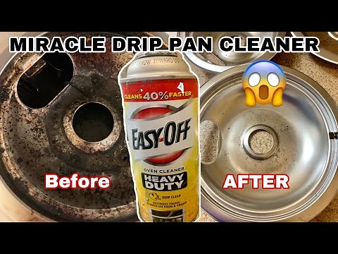 THE BEST WAY TO CLEAN DRIP PANS/NO SCRUBBING/FAST & ONE INGREDIENT [HOW TO CLEAN DRIP PANS]