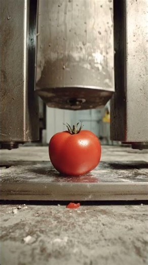 Hydraulic Press vs Tomato 🍅 | Satisfying Crush Experiment