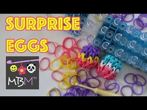 Rainbow Loom Charm 3D Easter Surprise Eggs