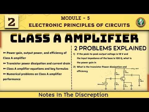 2 Class A Amplifier, Numerical Examples Explained | Module 5 EPC 3rd Sem ECE VTU