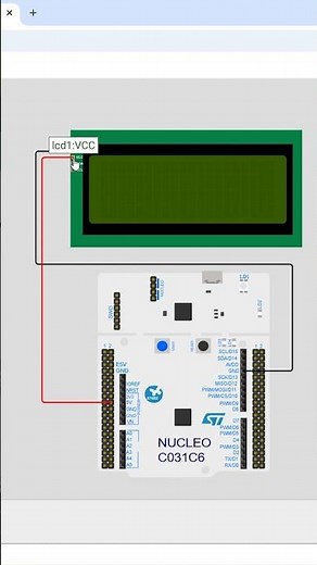 STM32 Nucleo C031C6 LCD Display Wiring & C++ Code | Wokwi Simulation