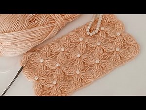 This pattern is so easy, only 4 rows! It is an embossed puff flower crochet pattern.