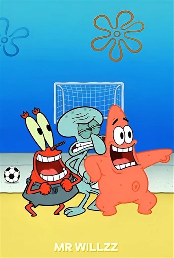 soccer challenge | Who is best? | SpongeBob vs Patrick vs Squidward vs Mr Krabs #shorts