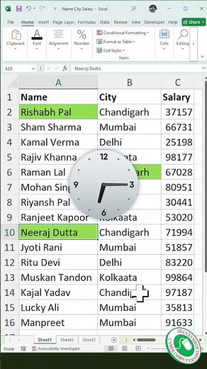 Excel ka Hidden Shortcut 😱 Cell Color Auto Copy | HR Interview Trick #shorts #excel