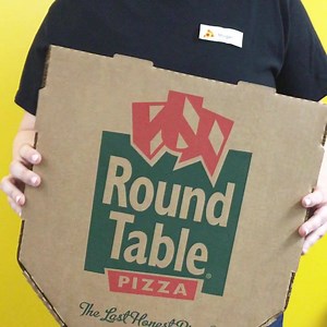 5.3K views · 61 reactions | How to be everyone’s favorite person for Halloween – aka a Round Table delivery driver. Bonus points if you actually pass out pizza!  Get your costume materials and some slices when you order now at www.roundtablepizza.com. | Round Table Pizza | Facebook