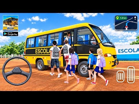 ESC Bus Simulator | Taking Students Home from School in the Evening
