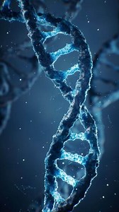 Biological DNA structure with bioengineering concepts, 3d rendering.