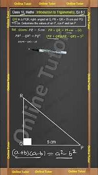 Class 10 Maths Ex 8.1 Q10 | Chapter 8 Introduction to Trigonometry | NCERT Solutions Hindi