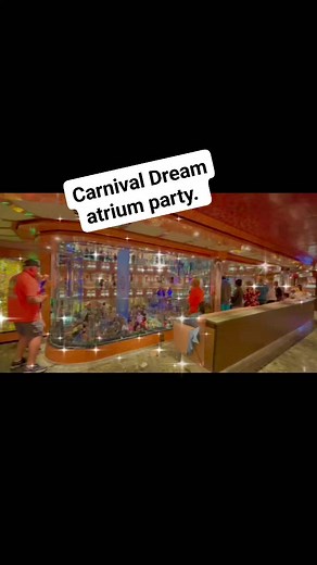 Carnival Dream atrium party. Video by Roland Dsouza. | Carnival Cruise Line Miami Blog