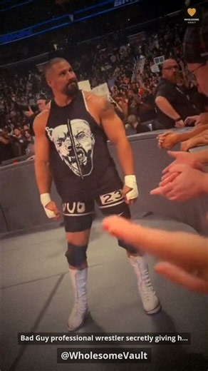 Wholesome Wrestler Secret High Fives Kids Without Breaking Character
