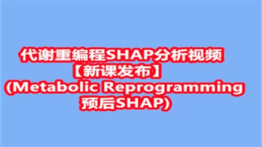 代谢重编程SHAP分析视频【新课发布】(Metabolic Reprogramming/预后SHAP)(私信UP领全部视频 资料包) v: dushu9887