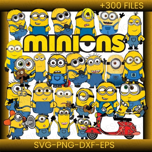 Minions Svg Bundle, Minions Clipart, Minion Face Svg, Minions Layered, Minions Cricut Files, Minion Silhouette, Kevin Minion Svg, Minion Png - Etsy