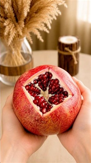 The easiest way to peel a pomegranate without making a mess! #easyrecipes #pomegranate #lifehacks