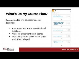 Advising Tip- Advise USC Course Plans & Advising Notes
