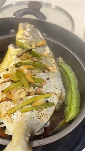 Steamed Pompano #fish #steam #homecook #food #recipe #shorts