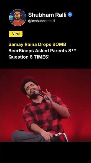 Samay Raina Drops BOMB BeerBiceps Asked Parents S** Question 8 TIMES!