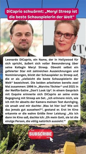 Leonardo DiCaprio: „Meryl Streep ist die beste Schauspielerin der Welt!“ 😮