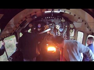 Royal Scot footplate (7 coaches) on 1:49 climb from Grosmont to Pickering on the NYMR