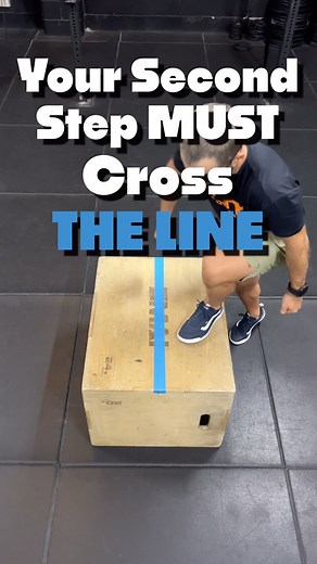 The One Rule for Perfect Box Step Overs! 🏋️‍♂️📏 When it comes to box step overs, there’s no single “right” technique—except for one simple rule: Cross the blue line! 🔵 I placed a tape marking the middle of the box, and every time I step over, my second foot must cross that line before stepping down on the other side. This keeps movement efficient, balanced, and controlled—no wasted steps, no awkward landings. Whether you step straight over, angle your body, or pivot slightly, it doesn’t matte