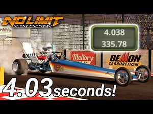 4.03 Seconds Dragster Tune (5th Dragster) Update 1.8.1 | No Limit Drag Racing 2.0