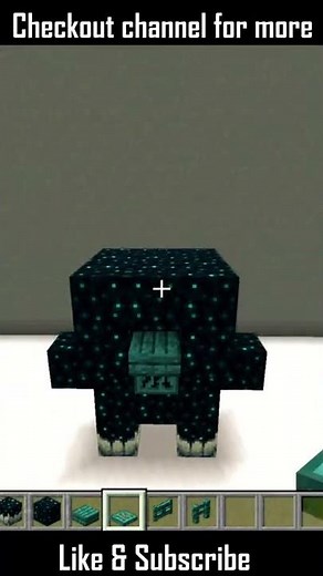 How to Build Warden Mob Statue with Sculk Blocks in Minecraft 1.19 ! | Mob Statues | #shorts