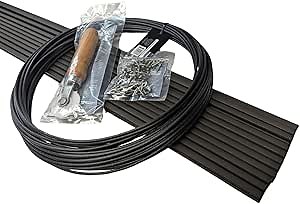 SNAPP PVC Track Porch Screen Kit - DIY Screen Porch & Patio Enclosure System - 94-in Extruded PVC Track (5 Sticks), Round Screen Spline (50-ft), Screws (50) & Spline Roller Tool - 5pcs, Black - Amazon.com