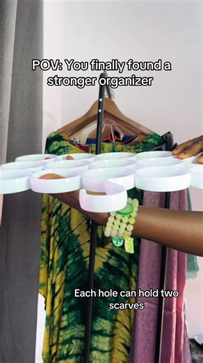 Strong 15-Hole Scarf Hanger For Organized Storage