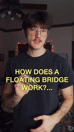 How does a floating bridge work?… #guitar #guitartalk #guitarparts #guitarist #guitarbridge