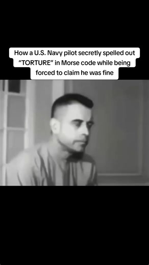 How a U.S. Navy pilot secretly spelled out “TORTURE” in Morse code while being forced to claim he was fine. #fypシ #fyp #fypシ゚viral #history #historytok