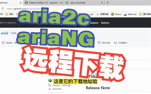 aria2c下载器配置aria2NG远程下载，局域网手机控制电脑远程下载