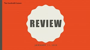 中学英语系列 Lesson 115: Review 111~114 (2025-1-11)